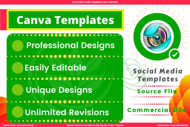 I will design editable canva templates