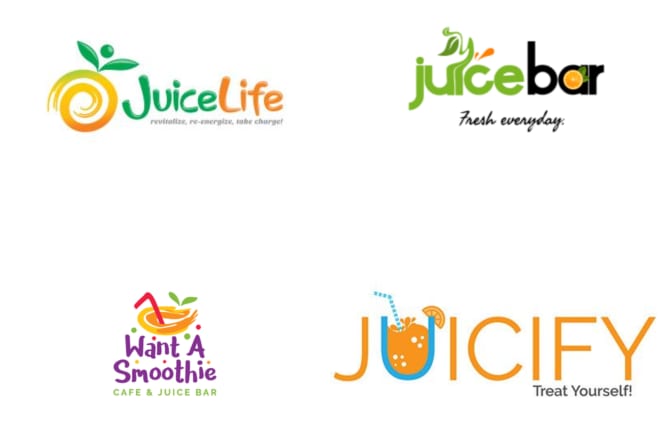 I will design elegant juice bar and cafe logo