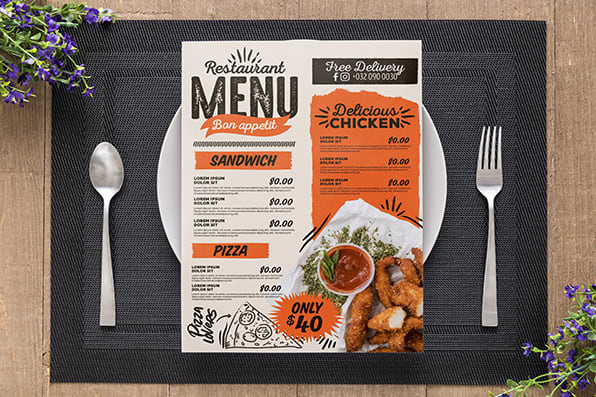 I will design fantabulous restaurant flyer, menu cards, and poster