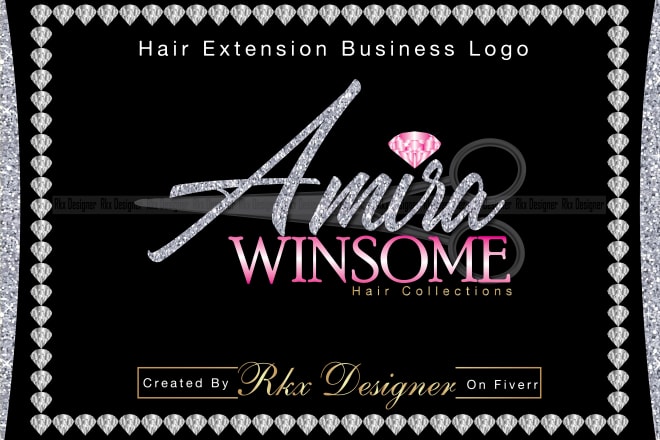 I will design hair extensions,hair salon and boutique logo
