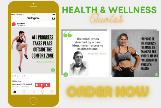I will design health and wellness quotes with your logo