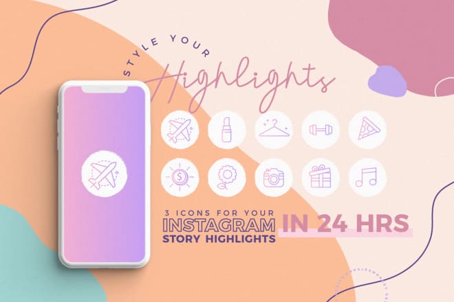 I will design instagram story highlights icons in 24hrs