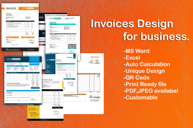 I will design invoice, letterhead, in excel or word