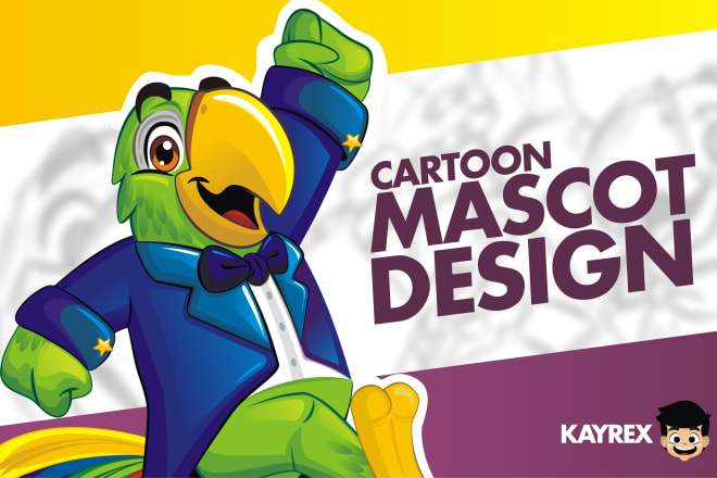 I will design mascot cartoon character for your brand