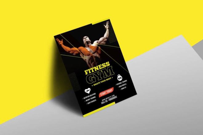 I will design modern flyer for gym fitness sports club party event