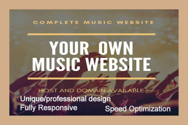 I will design music website, podcast, artist, dj website