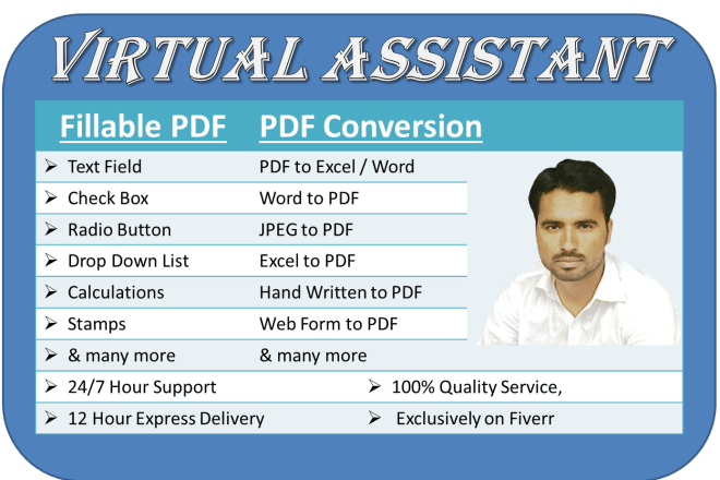 I will design PDF fillable form and convert PDF to word, excel and vice versa