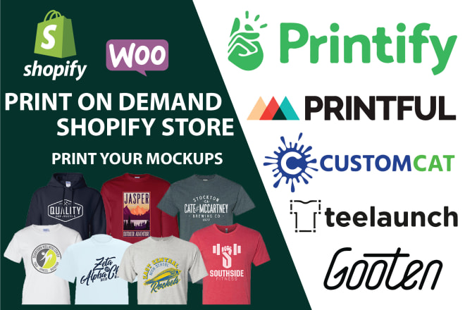 I will design print on demand shopify store, shopify website, pod woocommerce store