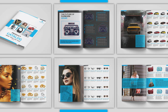 I will design product catalog, catalogue, brochure, booklet, company profile, flyer