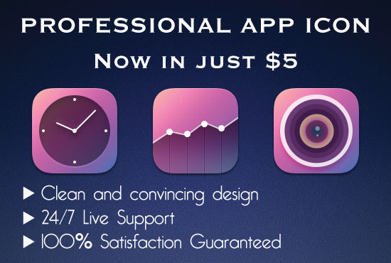 I will design professional application icon