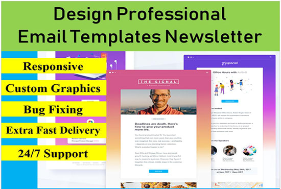 I will design professional email templates newsletter