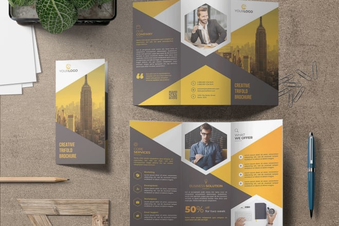 I will design simple and professional tri or bi fold brochure