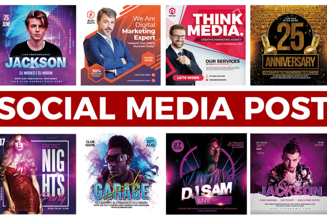 I will design social media posts, podcast cover art, square flyer for you