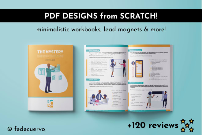 I will design stunning PDF workbooks, lead magnets and more
