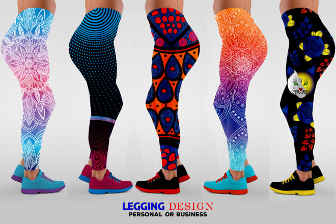 I will design stylish, custom and trendy leggings for you