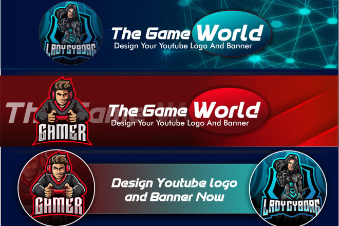 I will design the best gaming youtube logo and banner