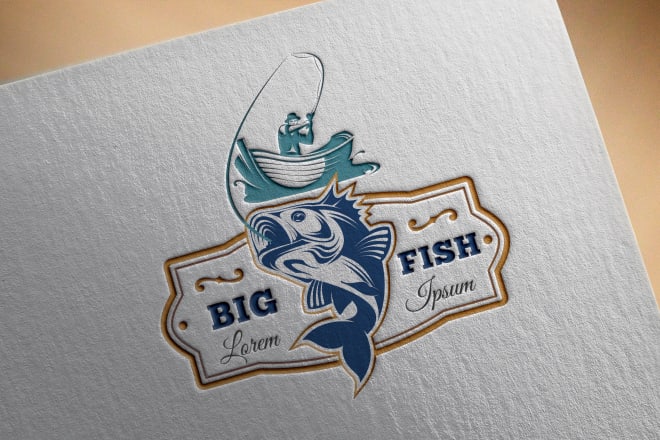 I will design unique fishing and hunting logo design