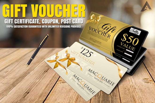 I will design voucher,gift certificate and coupon