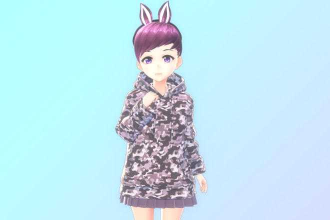 I will design vroid character for virtual youtuber or vrchat