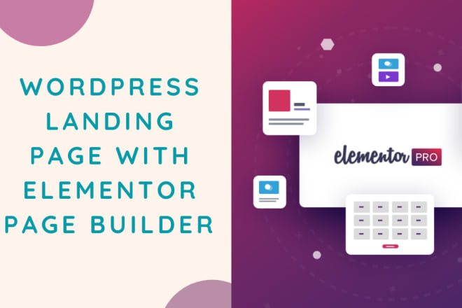 I will design wordpress landing page or elementor landing page