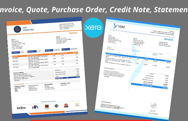 I will design xero branding theme custom invoice template