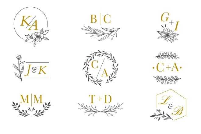 I will design you a wedding monogram