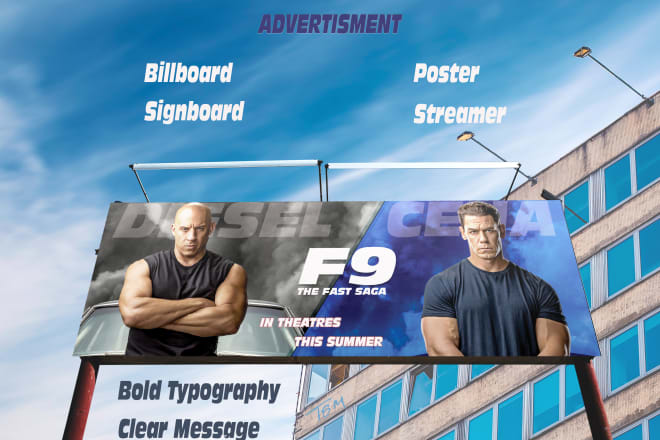 I will design your poster, streamer, signboard, billboard