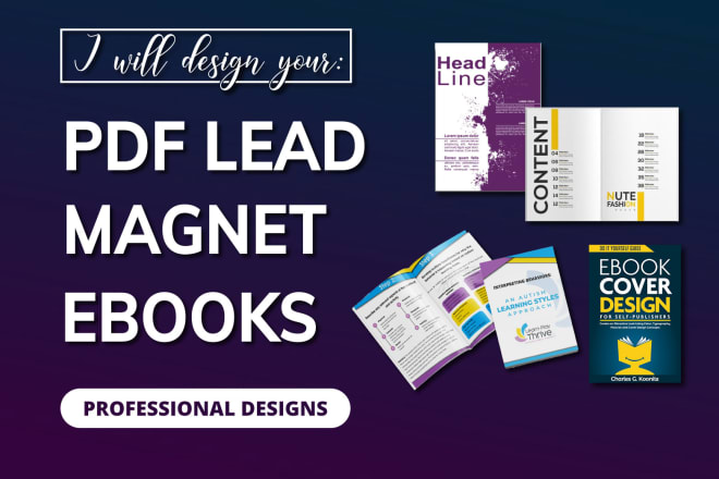 I will design your professional PDF lead magnet, ebook and workbook