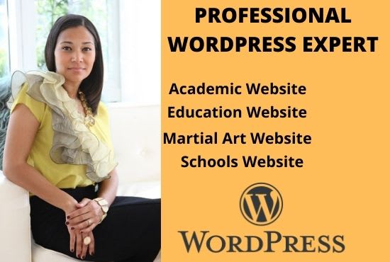 I will develop academy,martial arts,varsity educational website on wordpress