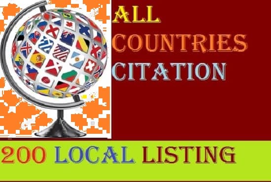 I will do 200 local listings for all countries