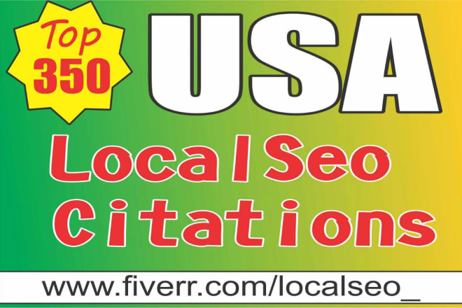 I will do 350 top USA local citations for local seo