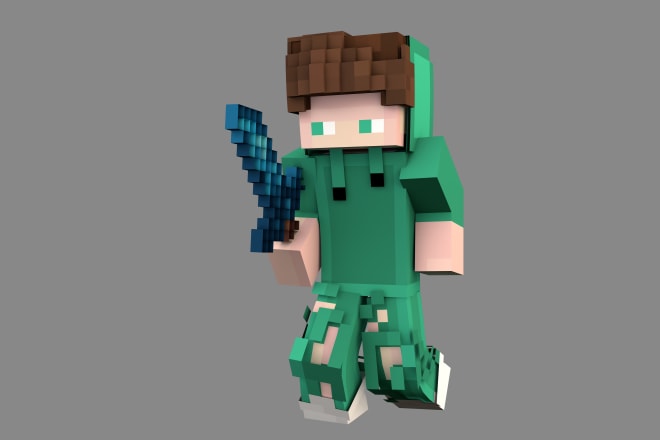 I will do a minercaft rig render in cinema 4d