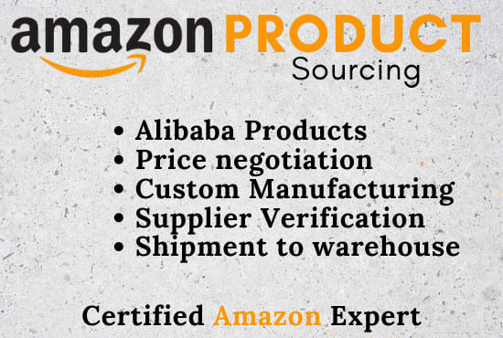 I will do amazon product sourcing from alibaba