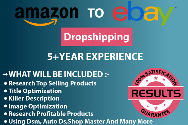 I will do amazon to ebay dropshipping listing top selling