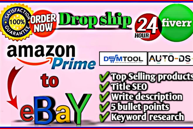I will do amazon to ebay dropshipping listings design logo