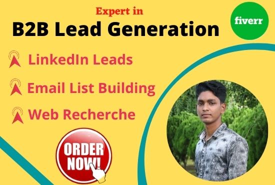 I will do b2b lead generation and targeted linkedin email list