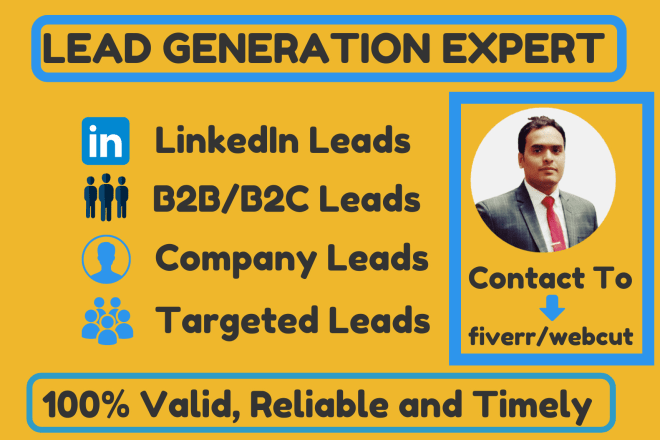 I will do b2b, targeted lead generation, email collection by linkedin