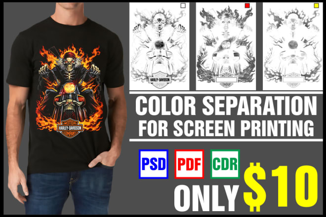 I will do best service color separation for screen printing