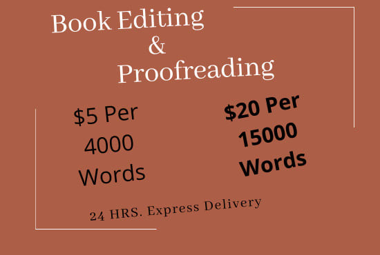 I will do book editing and proofreading