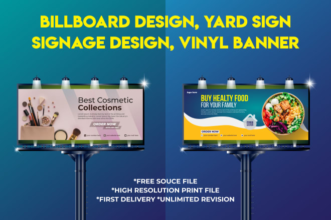 I will do business billboard design, yard sign board, signage design