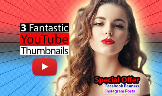 I will do catchy youtube thumbnails, instagram post images, facebook marketing