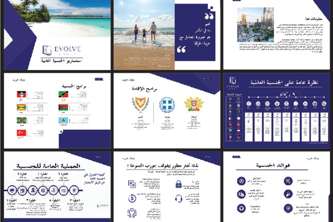 I will do company profile design in arabic or in english