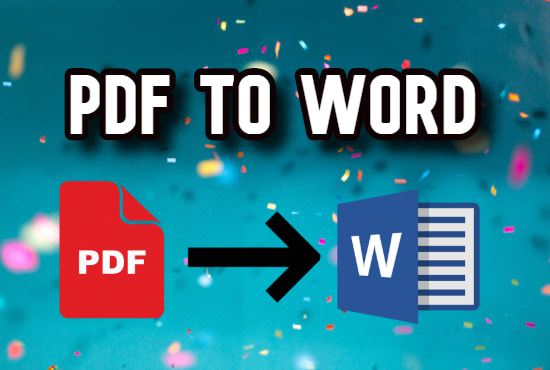 I will do conversion from PDF to word files