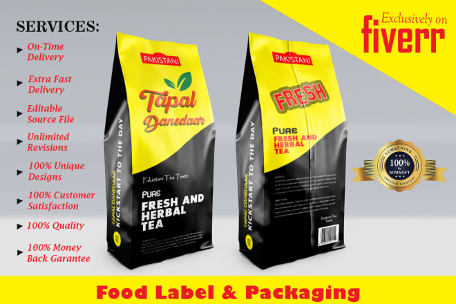 I will do creative food label and packaging designs