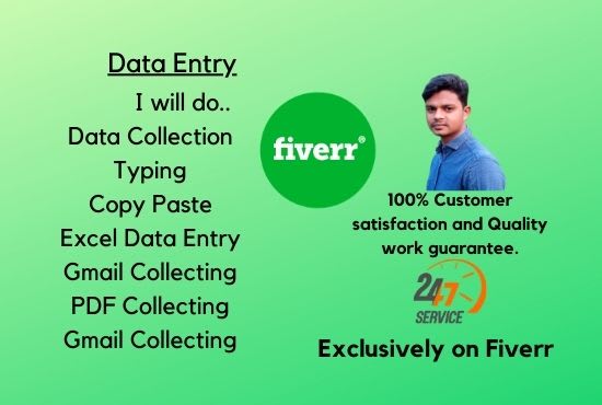 I will do data entry copy paste and related jobs