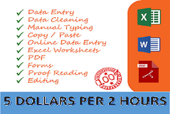 I will do data entry, copy paste, data mining, data consolidation