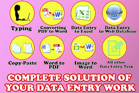 I will do data entry,web data scraper,copy paste,email collection