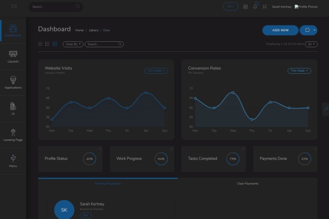 I will do database driven website, dashboard, portal with asp net c sharp