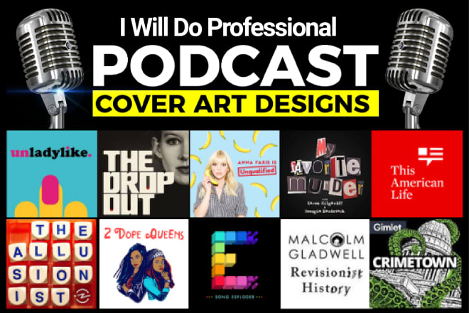 I will do design podcast cover art job