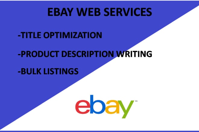 I will do ebay bulk listings and ebay product research